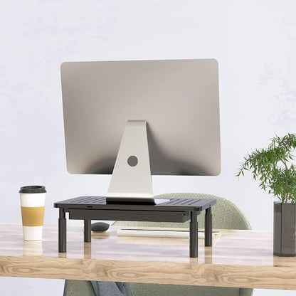 WALI Dual Monitor Stand with Storage, Desk Monitor Riser 3 Height Adjustable - Image 9