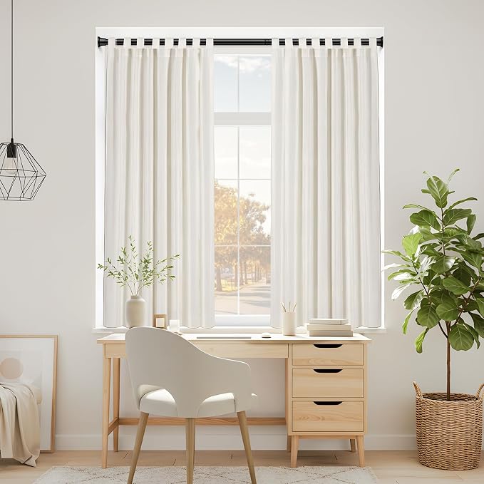 2 Pack Spring Tension Curtain Rod 32-76 inch, Adjustable Expandable Tension - Image 8