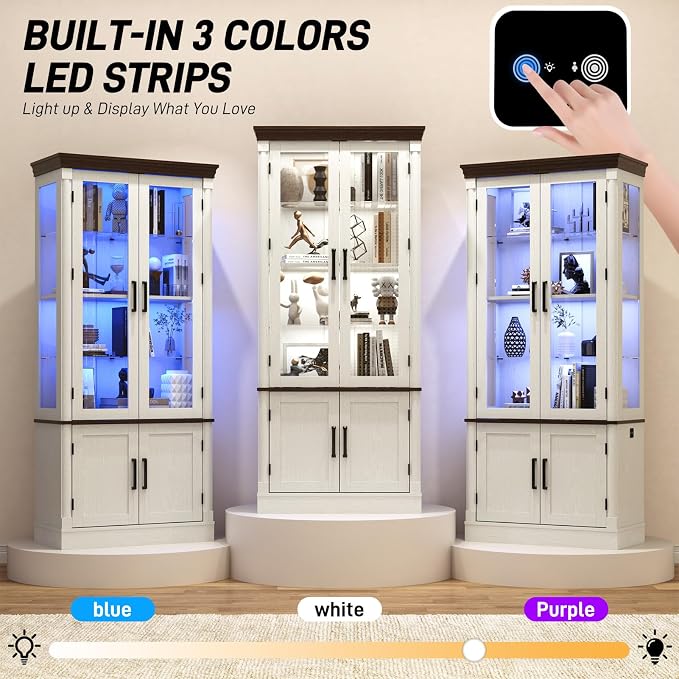 St.Mandyu 71" Tall Display Cabinet - Image 7