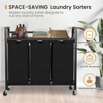 Laundry Hamper, Laundry Basket, Laundry Sorter - Image 7