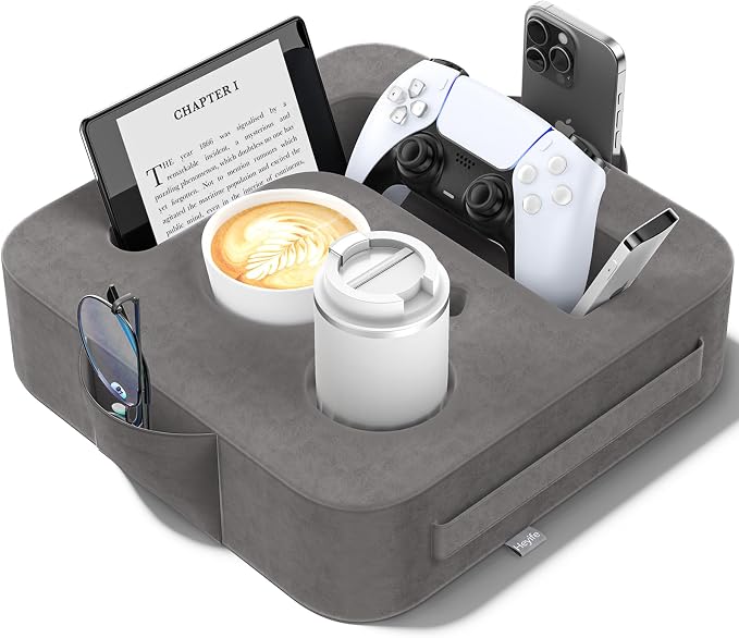 Couch Cup Holder Pillow, Sofa and Bed Caddy by Unknown