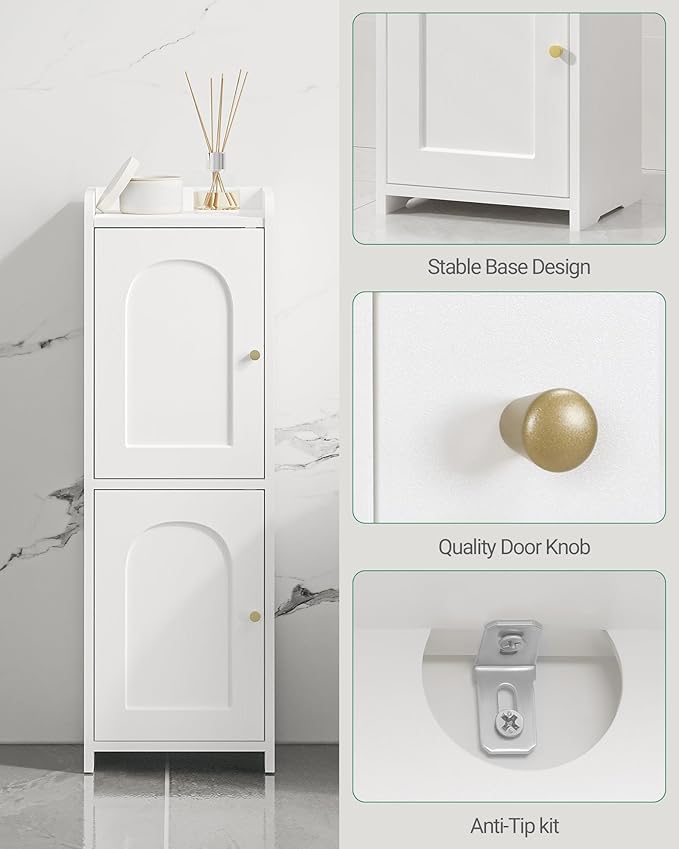 Hzuaneri Bathroom Storage Cabinet, Small Corner Floor Cabinet - Image 6