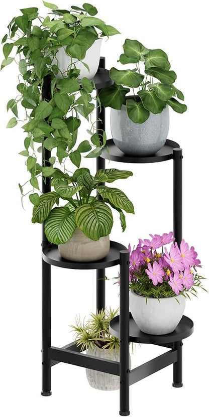 viewcare 4-Tier Plant Stand, Heavy Duty Metal Planter Rack -Indoor/Outdoor by VIEWCARE