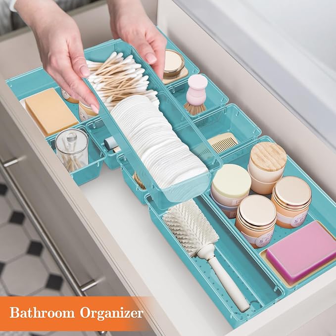 25 PCS Plastic Drawer Organizer Set, 4-Size Versatile Organizer Trays & storage - Image 6