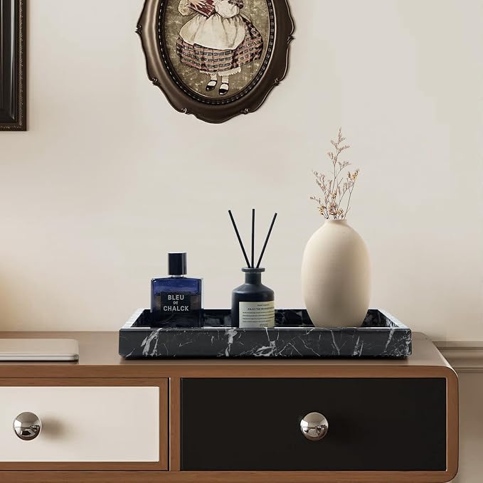 Real Natural Marble Tray for Bathroom, Kitchen and Desktop, Rectangle Genuine - Image 7