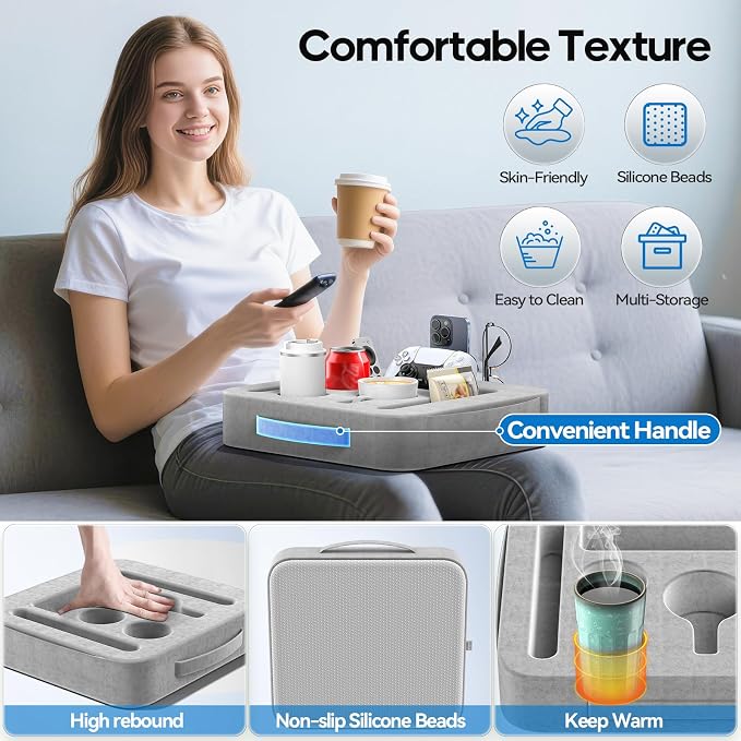Couch Cup Holder Tray, Couch Caddy - Image 5