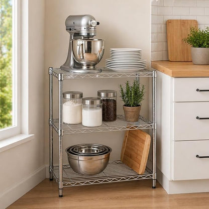 Honey-Can-Do 3-Tier Heavy Duty Adjustable Shelving Unit, 250-lb Per Shelf Metal - Image 2