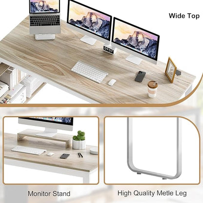 55 Inch Reversible L Shaped Computer Desk - Image 4
