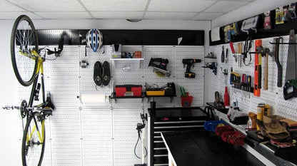 Wall Control Pegboard 32in x 16in White Metal Pegboard Tool Board Panel - Image 7