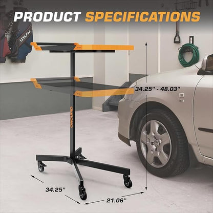 Mobile Work Table, Adjustable Height Workbench - Image 2