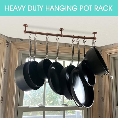 ROTHLEY Stainless Steel Pot and Pan Hanger: 23.7 Inch Wall Mounted Hanging Pots - Image 2