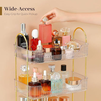 Aveniee Bathroom Counter Organizer, 3 Tier Perfume Skin Care Countertop Storage - Image 6