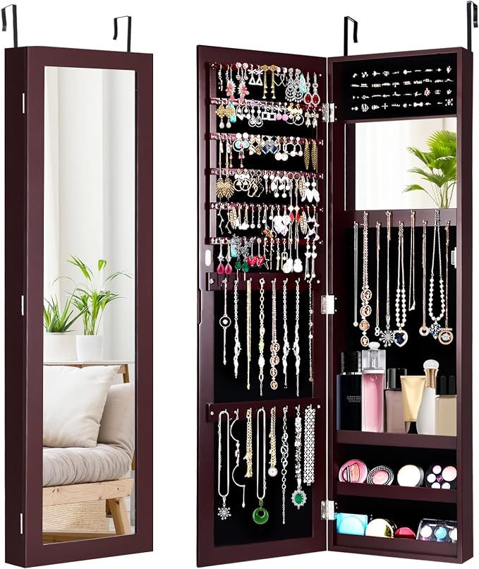 HAPPYGRILL Wall Mounted Jewelry Cabinet by HAPPYGRILL