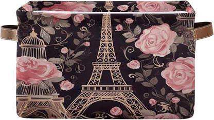 Paris Tower Flowers Storage Bins by Unknown