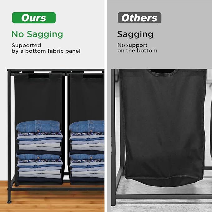 Laundry Sorter 3 Section, 180L Laundry Hamper Basket - Image 7