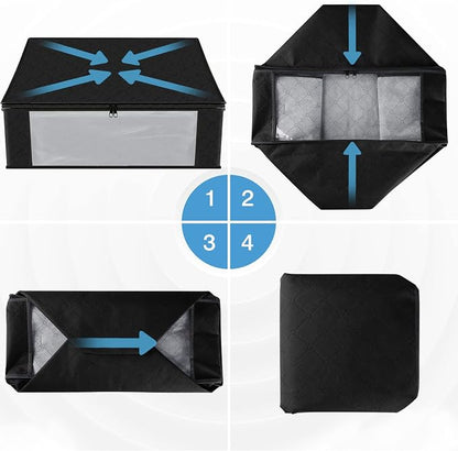 HomeHacks Storage 10-Pack Clothes Organizer Storage Bags Foldable Storage Box - Image 7