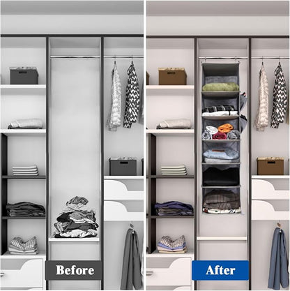 2 Packs Hanging Closet Organizer, 4-Shelf Closet Organizers and Storage - Image 5