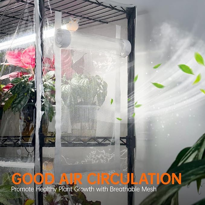 Bstrip Indoor Greenhouse with Grow Light, Mini Green House with 4 Pack T8 Full - Image 4