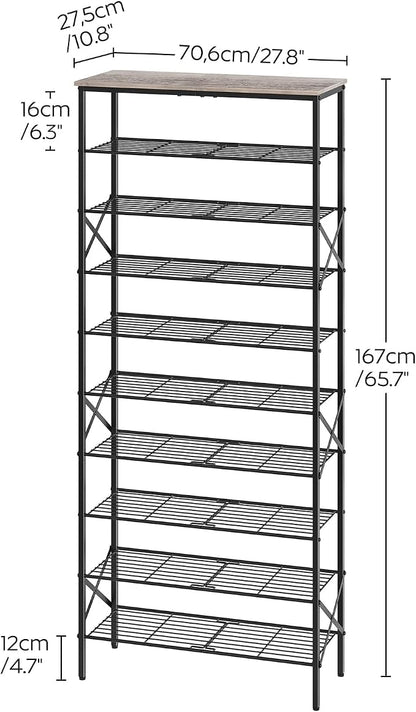 YATINEY 10 Tier Shoe Rack, Large Capacity Shoe Storage Organizer Holds 40 Pairs - Image 3