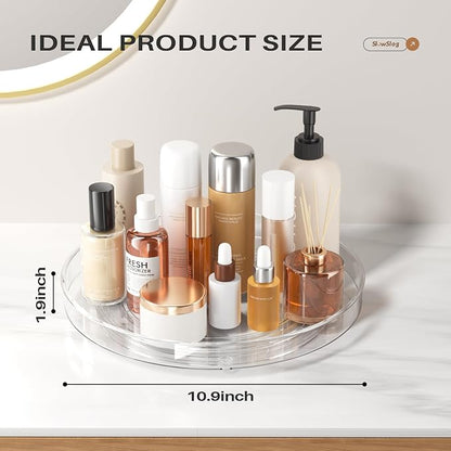 4 Pack Clear Lazy Susan Organizer, 11in Rotating Turntable Organizer, Cabinet - Image 2
