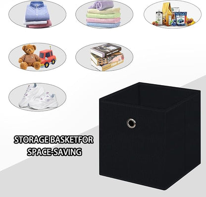 Foldable Storage Cubes Bins, 11 Inch Cloth Storage Cube Fabric Storage Box - Image 3