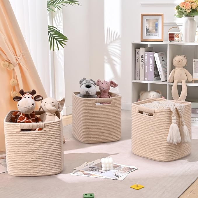 11 Inch Storage Cubes, 3 Pack Cube Storage Bins - Image 3