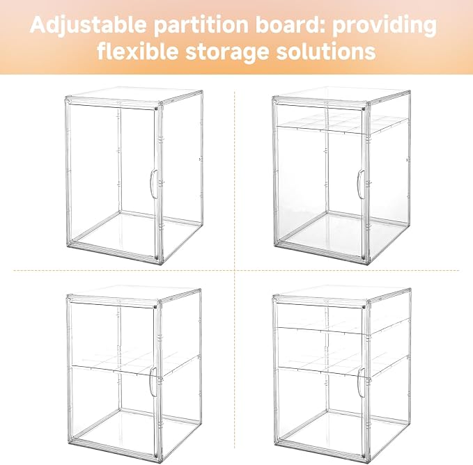 Baby Bottle Organizer, 3 Tiers Adjustable Clear Acrylic Baby Bottle Storage - Image 8