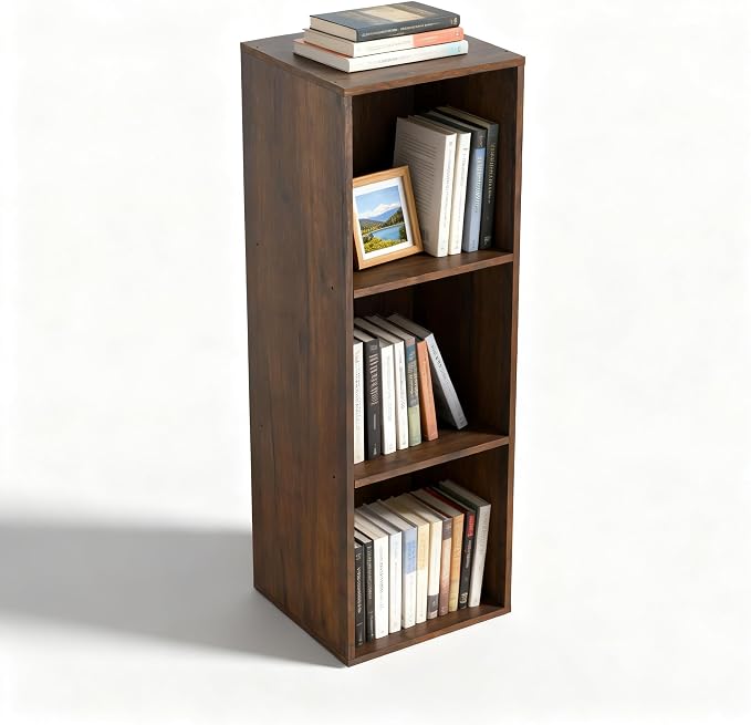 3 Cube Storage Organizer, 3Tier Cube Low Bookcase Freestanding Storage Display - Image 7