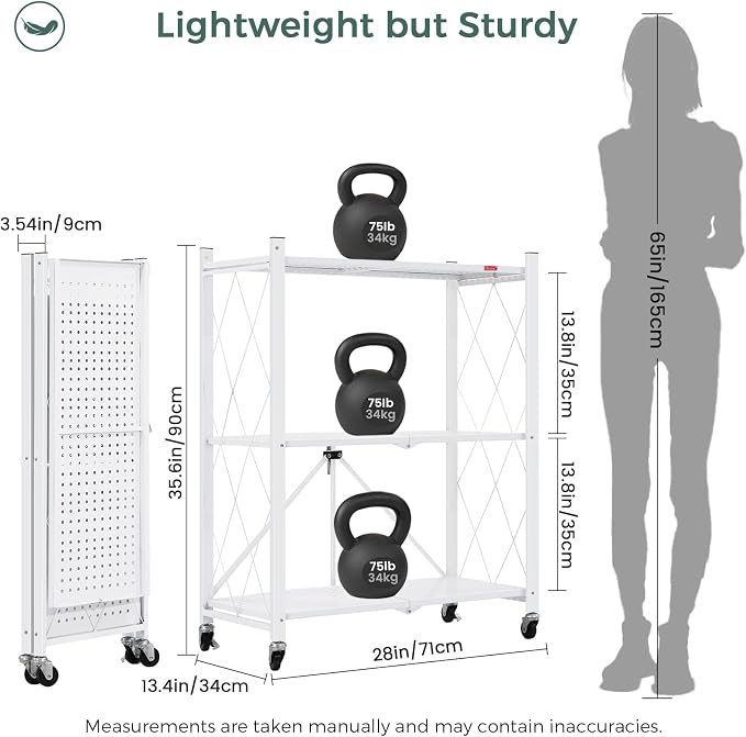 DEANIC 3 Tier Foldable Storage Shelves - Image 3