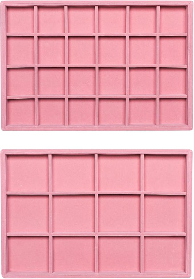 Frebeauty Stackable Velvet Jewelry Organizer Trays by Frebeauty
