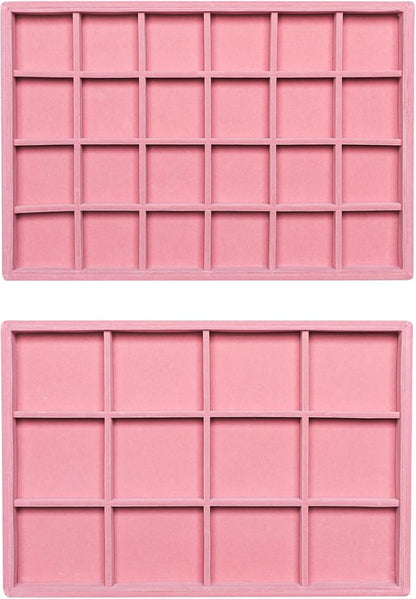 Frebeauty Stackable Velvet Jewelry Organizer Trays by Frebeauty