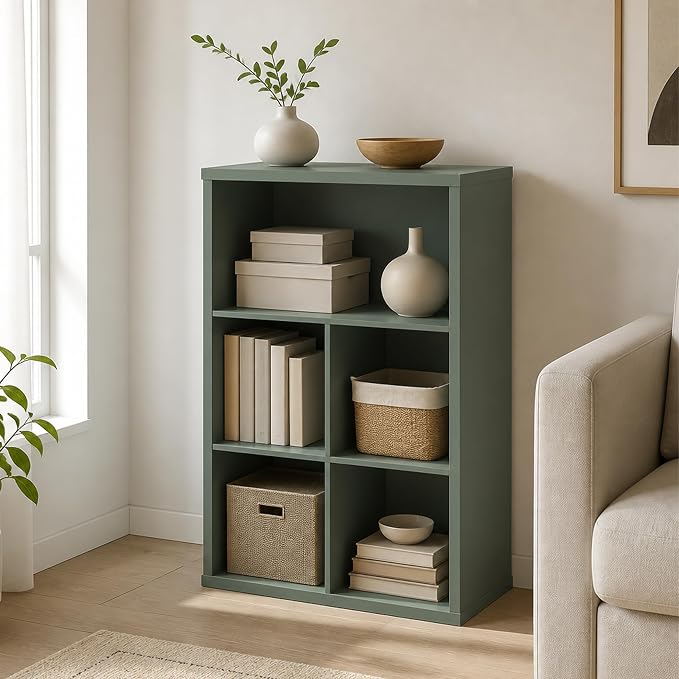 5-Cube Bookcase, Cube Storage Organizer Bookshelf, Book Shelf by Furevol