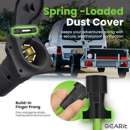 GEARit 7-Way Trailer Extension Cord 7-Pin Trailer Plug Inline Cord Wire Harness - Image 5