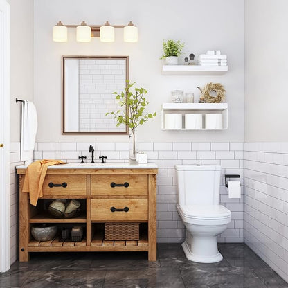 QEEIG White Bathroom Shelves Over Toilet - Image 2