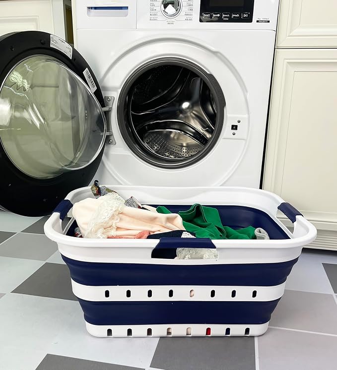 SAMMART 42L Collapsible Plastic Laundry Basket - Image 2