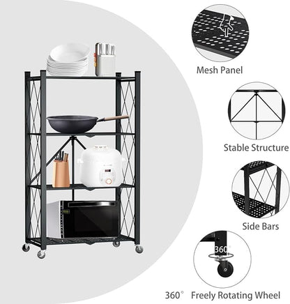 4 Tier Foldable Storage Shelf - Image 6