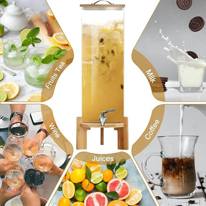Beverage Dispenser, 4Gallon Glass Drink Dispenser - Image 6