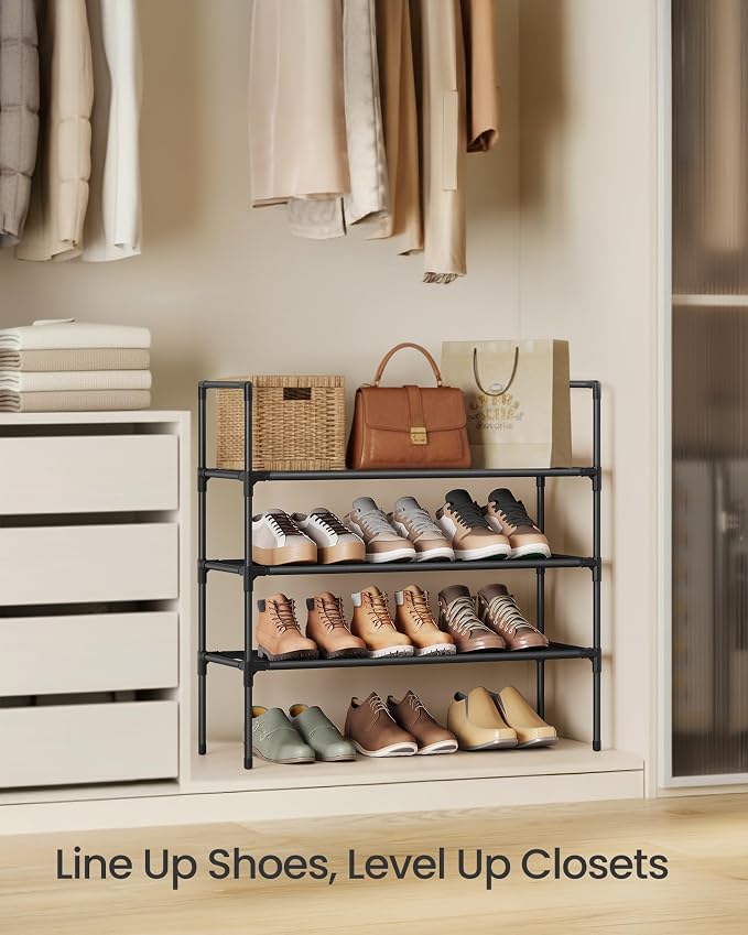 SONGMICS 3-Tier Shoe Rack, Shoe Storage - Image 6