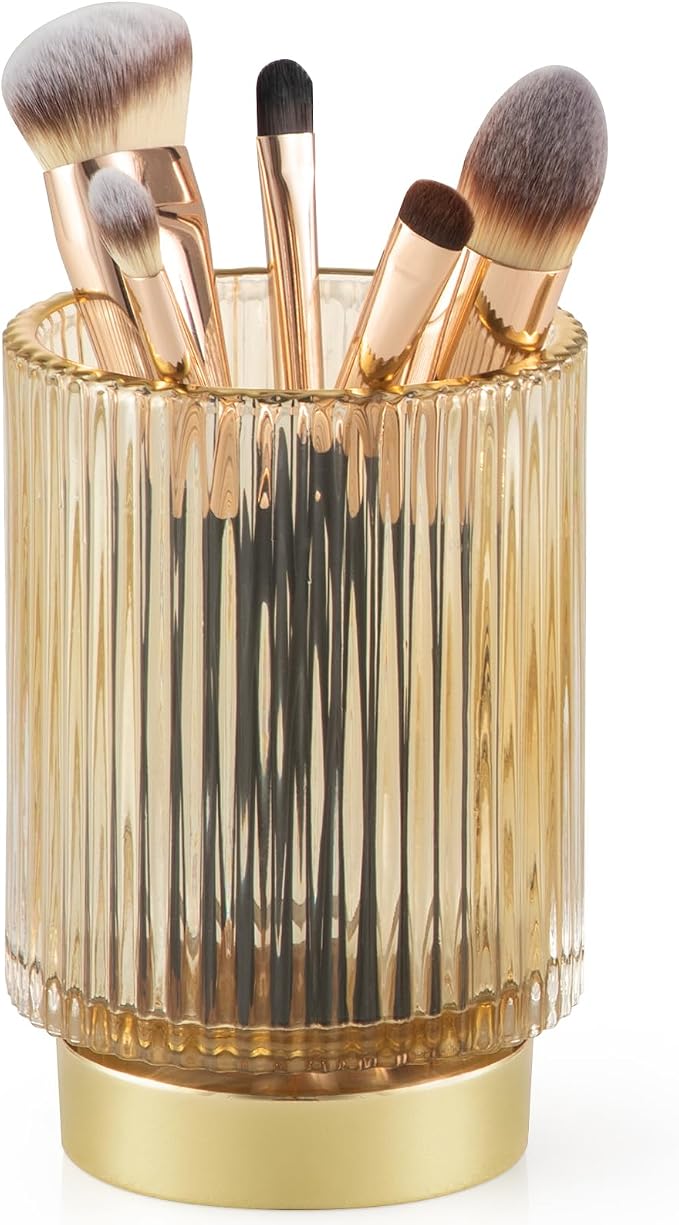 CANITORON Makeup Brush Holder, Glass Makeup Brush Holder Organizer Store by CANITORON
