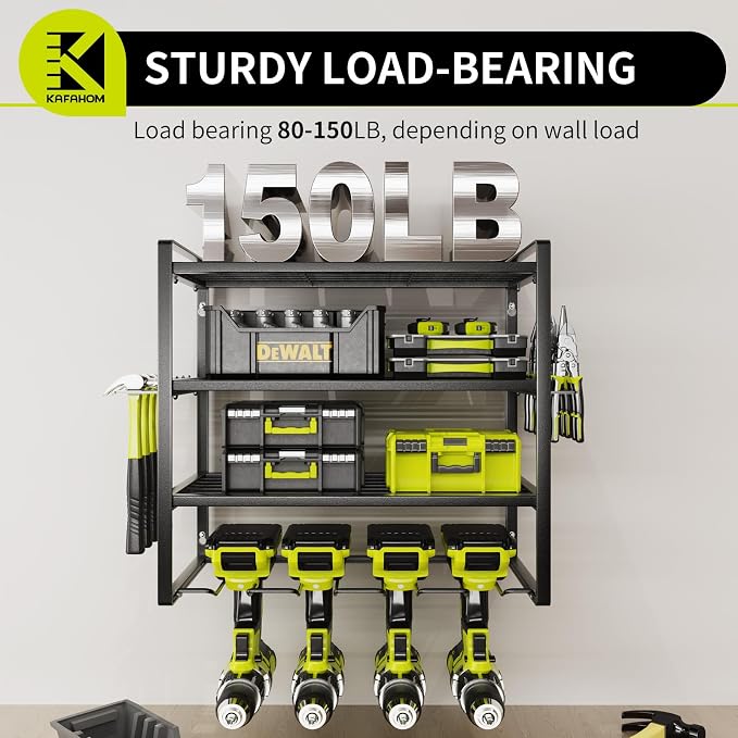 KAFAHOM Power Tool Organizer, Garage Tool Organizers and Storage, Drill Holder - Image 2