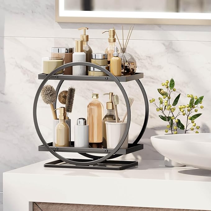 Bathroom Counter Organizer, 2 Tier Bathroom Organizer Countertop, Vanity Makeup - Image 4