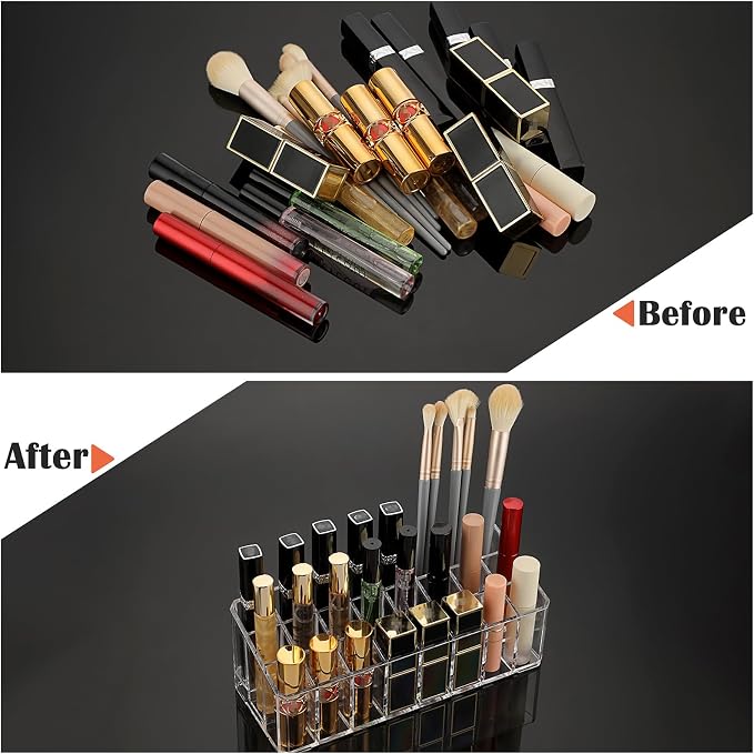 ELLDOO Rollerball Perfume Organizer, 24 Spaces Clear Acrylic Perfume Storage - Image 6