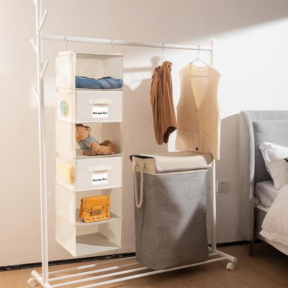 BrilliantJo 2 Pack 6 Shelves Hanging Closet Organizer - Image 2