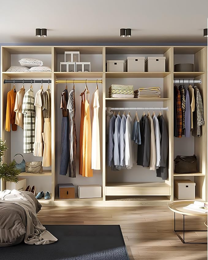 Closet Rod for Hanging Clothes Upgraded Extra Strong, 52 to 64 Inches - Image 5
