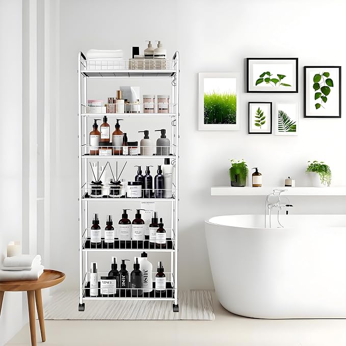 10in 6 Tier Slim Storage Cart - Image 3
