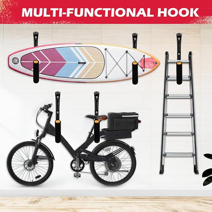 SEDY 4-Piece 15" 100 Lbs Heavy Duty Garage Storage Hooks, Kayak Storage Rack - Image 8