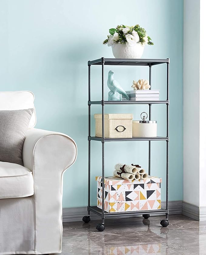 OVICAR 4-Tier Wire Storage Shelves, Adjustable Shelving Units - Image 4