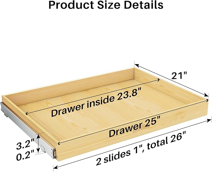 Pull Out Cabinet Organizer, Soft Close Wooden Slide Out Drawers - Image 2