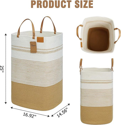 danpinera 100L Nursery Hamper, Tall Woven Laundry Basket - Image 8