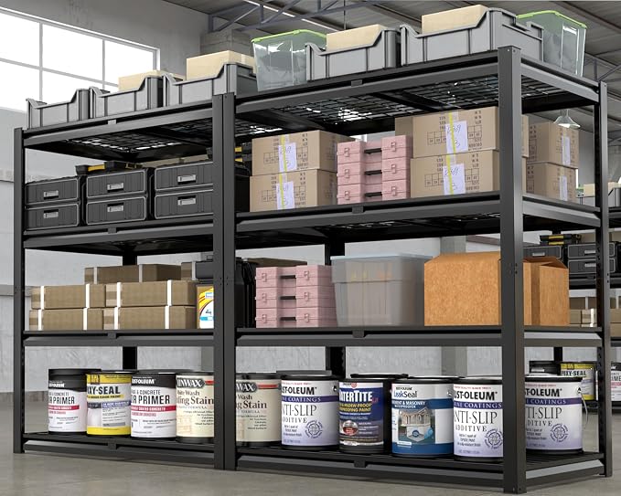 PrimeZone Heavy Duty Garage Shelving 2200 LBS 4 Tier Heavy Duty Storage Shelves - Image 8